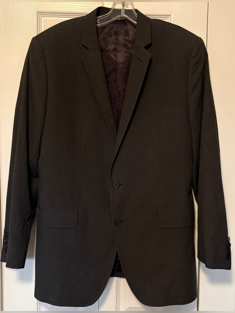 Dolce & Gabbana Martini Black Fine Pinstripe Suit Jacket Blazer Luxury IT 52 L